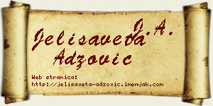 Jelisaveta Adžović vizit kartica